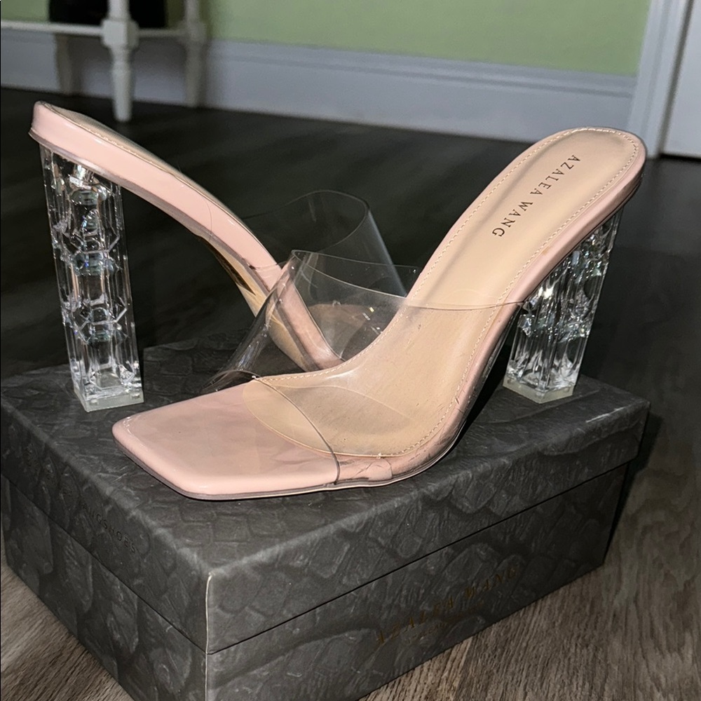 Azalea Wang Clear Heeled Sandals
